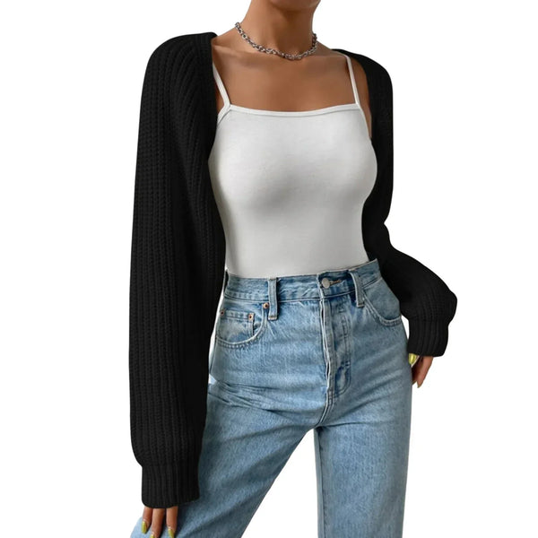 Handmade Crochet Casual Solid Color Cardigan