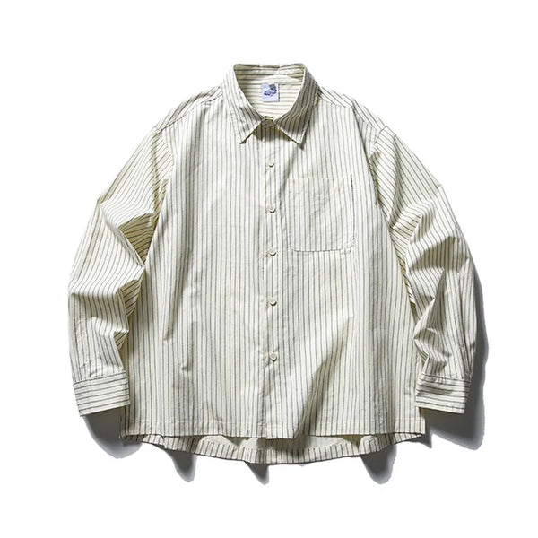 Autumn Retro Striped Long Sleeve Shirt