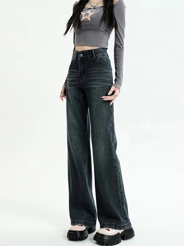 Women's High Waist Wide Leg Jeans