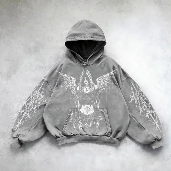 Oversize Gothic Revival Retro Hoodie Shirt