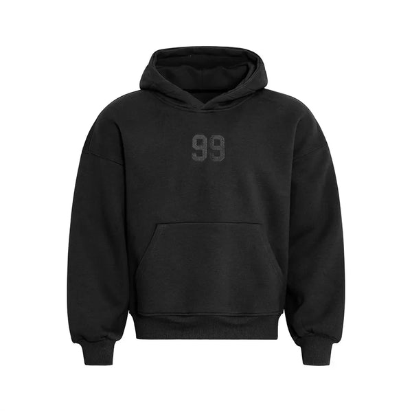 "99" Embroidered Front Pocket Hoodies