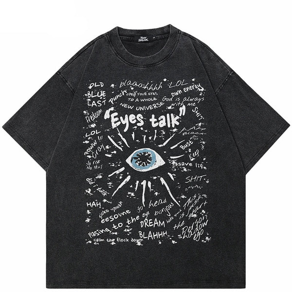Vintage Washed Black Eye Graffiti T-Shirt