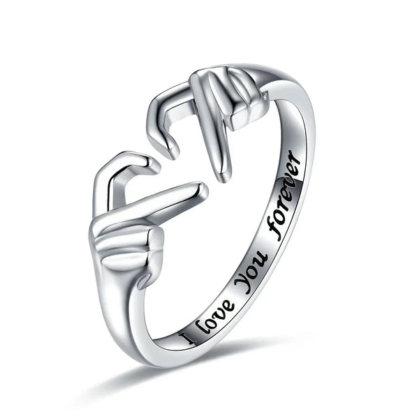 Hand Signs Adjustable Ring