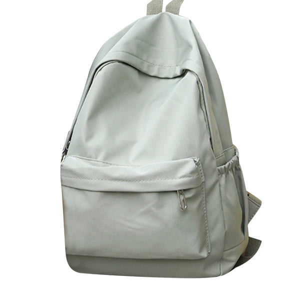 Solid Color School Backpack