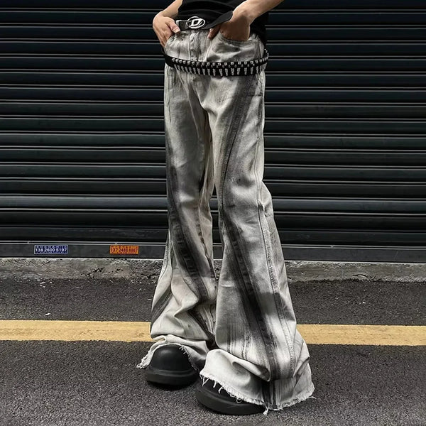 Retro Gradient Flared Denim Jeans