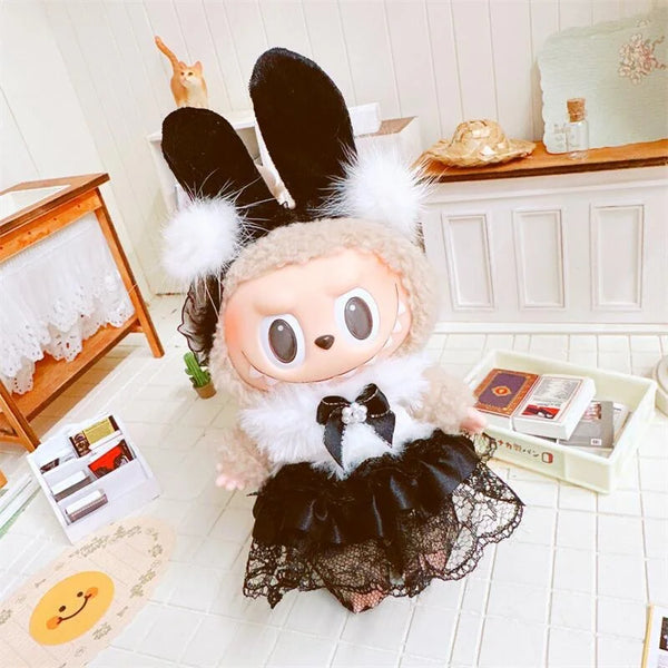 Lobubu-Inspired White Dress Set