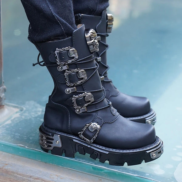 Cool Punk Style High Boots