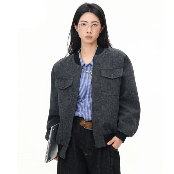 Gray Aviator Women's Varsity jacket