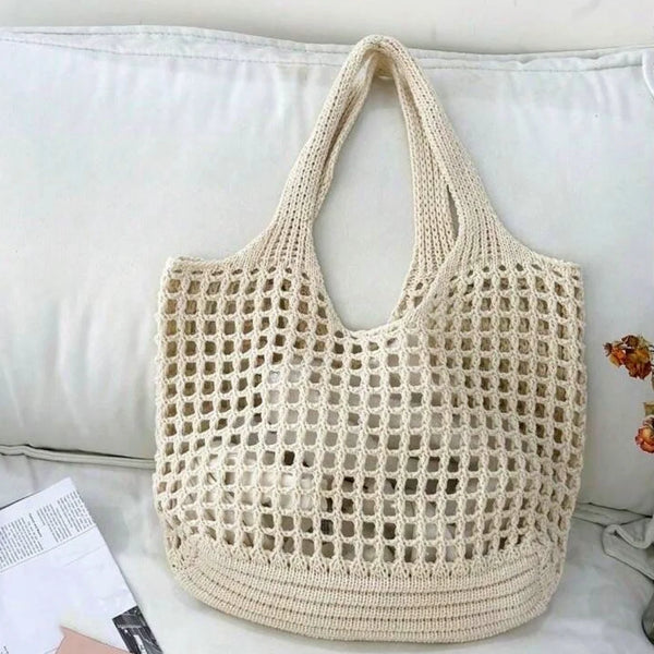 Hollow Out Woven Knitted Shoulder Bag
