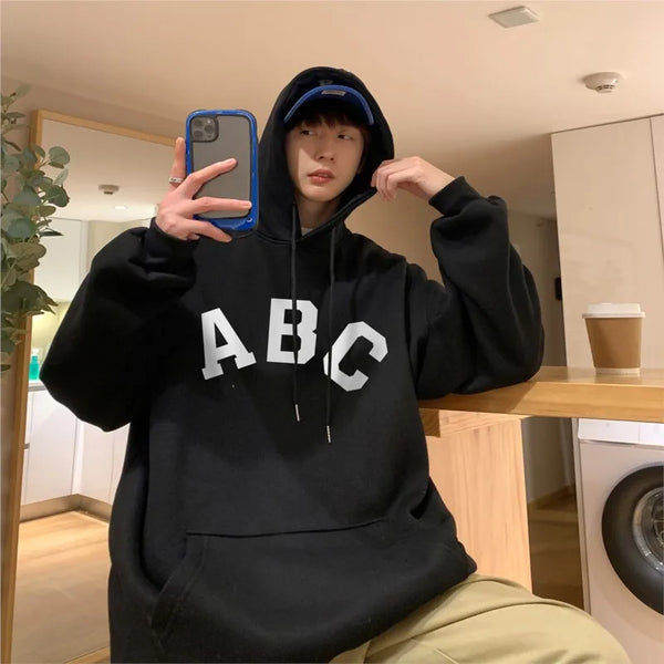 New Korean Letter Print Hoodie