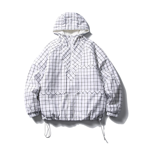 Plaid Thickened Hooded Jacket
