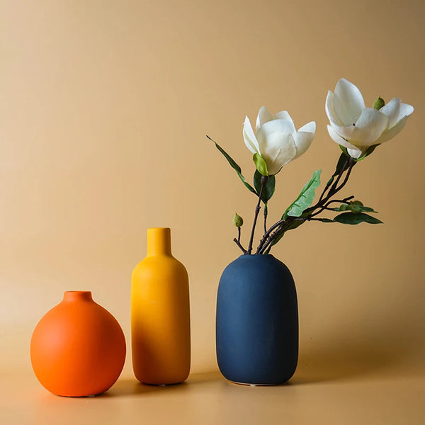 Nordic Ceramic Vase  Decoration With Dry Flower