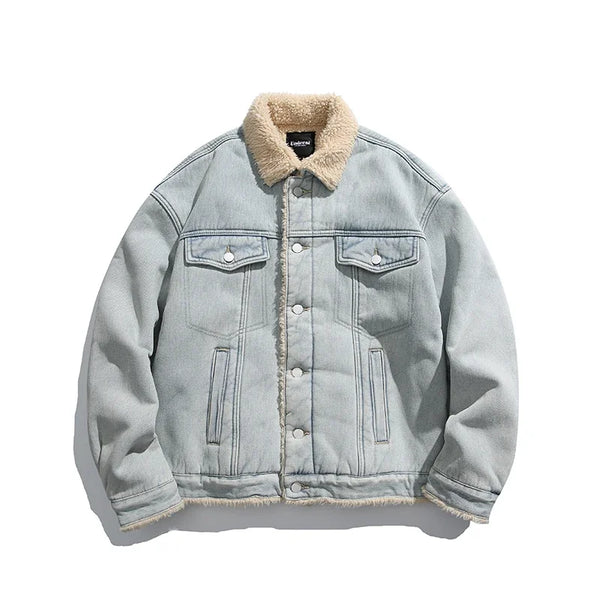 Cozy Faux Fur Denim Jacket