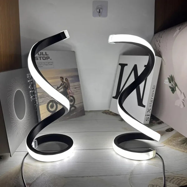 Modern LED Spiral Table Lamp