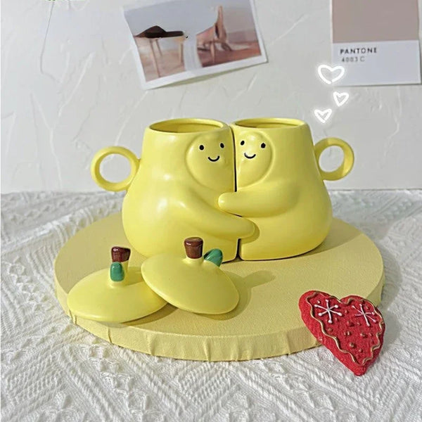 Pair of Pear-Shaped Couple Mugs