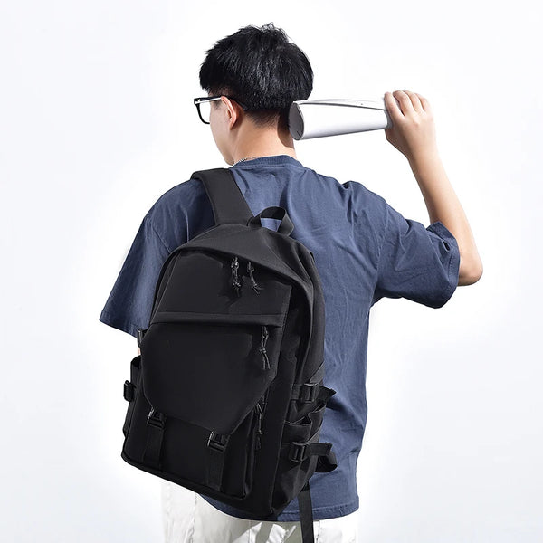 Polyester Solid Color School Backpack