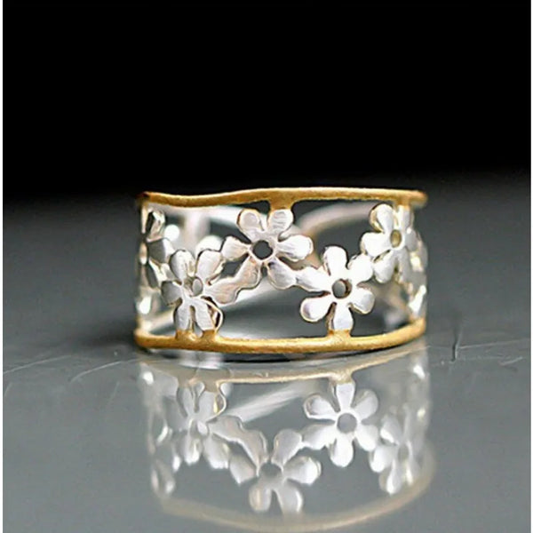 Sunflower Daisy Adjustable Ring