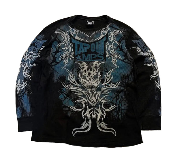 Vintage Oversized Long Sleeve Gothic T-Shirt