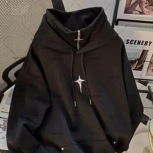 Y2K Retro Star Loose Hoodie