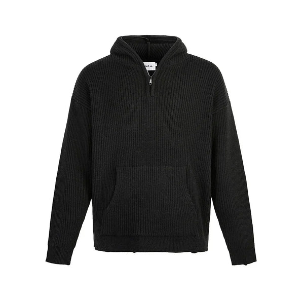 Sudadera informal holgada de punto estilo americano con capucha