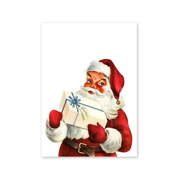 Merry Christmas Cartoon Santa Poster
