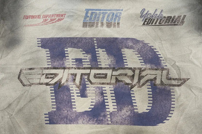 Vintage Letter Print Crew Neck T-Shirt