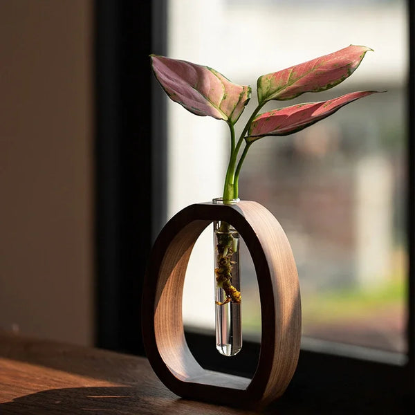 Walnut Solid Wood Flower Ware