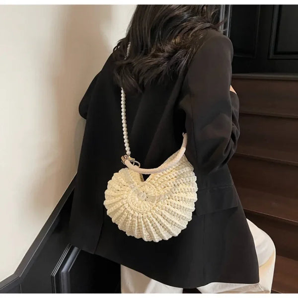 Creative Conch Handmade Crochet Shoulder Bag