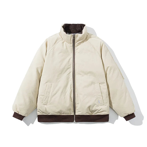 Thick Double-Sided Winter Bomber Jacket Coat