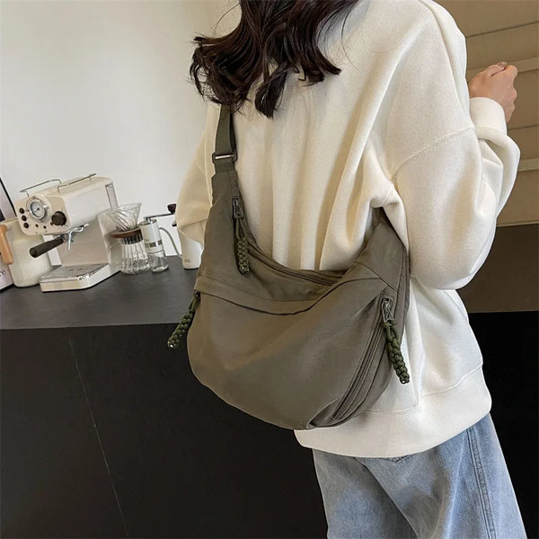 Y2K Nylon Fabric Women's Shoulder Bag