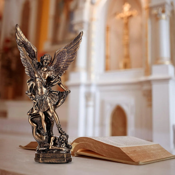Resin San Miguel Arcangel Statue