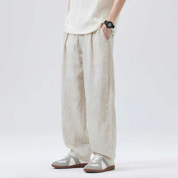 Pantalones casuales, ligeros, holgados y de pierna ancha