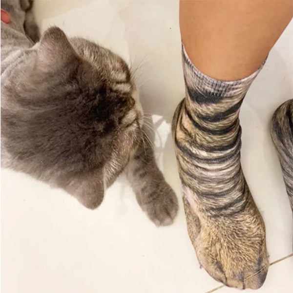 Funny Leopard Tiger 3D Simulation Socks