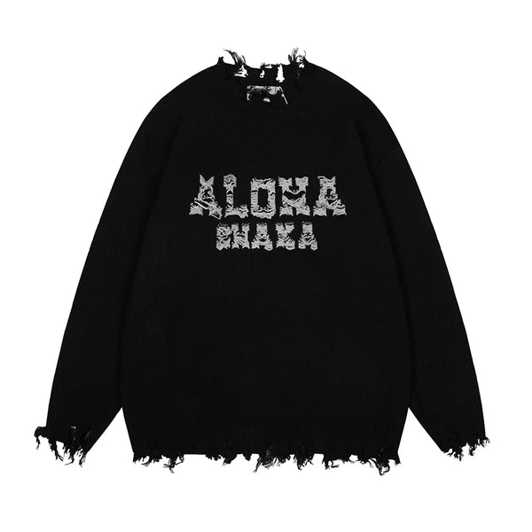 Vintage Loose Knitted Pullover Sweater Jumper