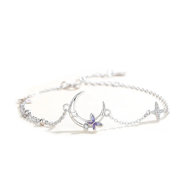 Sterling Moon Star Bracelet