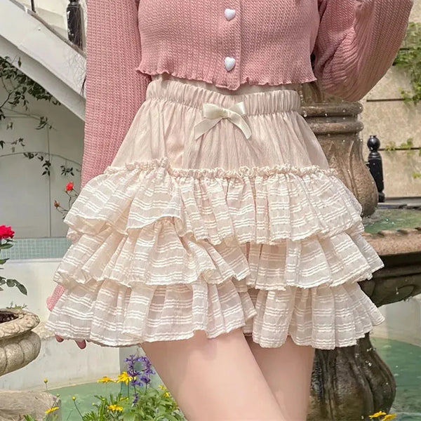 Coquette Pink Ruffles Mini Skirt