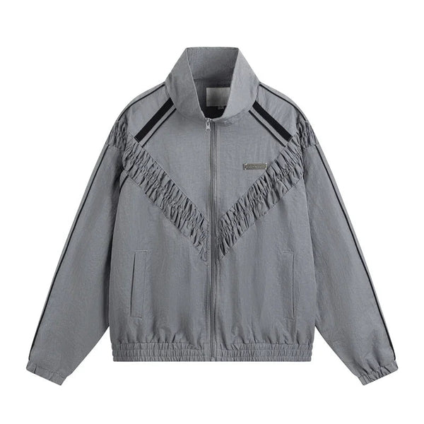 Women's V Striped Windbreaker Jacket