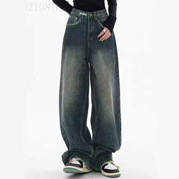 Y2k High Waist Wide Leg Denim Jeans