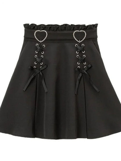 Süßer Gothic High Waist Minirock