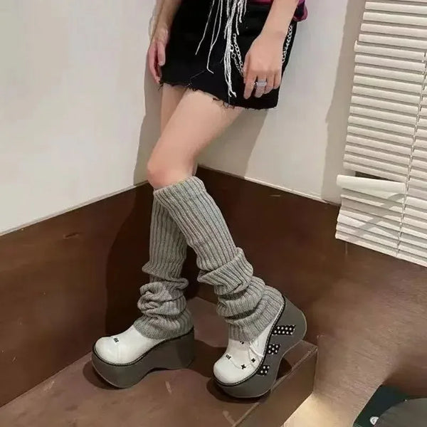 Calcetines de punto de lana Y2K