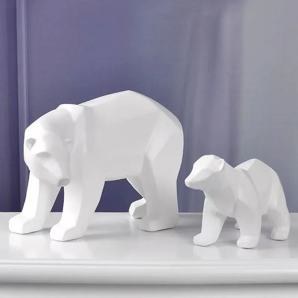 Mother And Son Polar Bear Statue