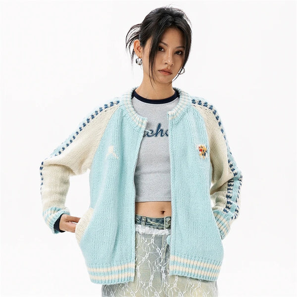 Cozy Zip-Up Knit Cardigan Sweater