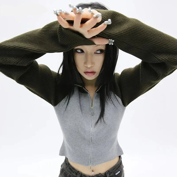 Vintage Y2K Patchwork Sweater