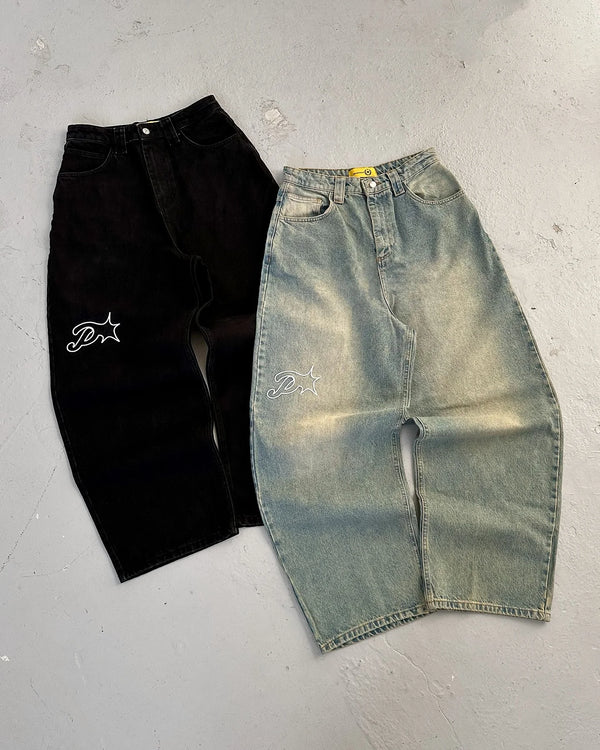 Embroidered Y2K Baggy Jeans Pants Jeans