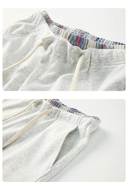 Pantalones deportivos casuales holgados con cordón elástico