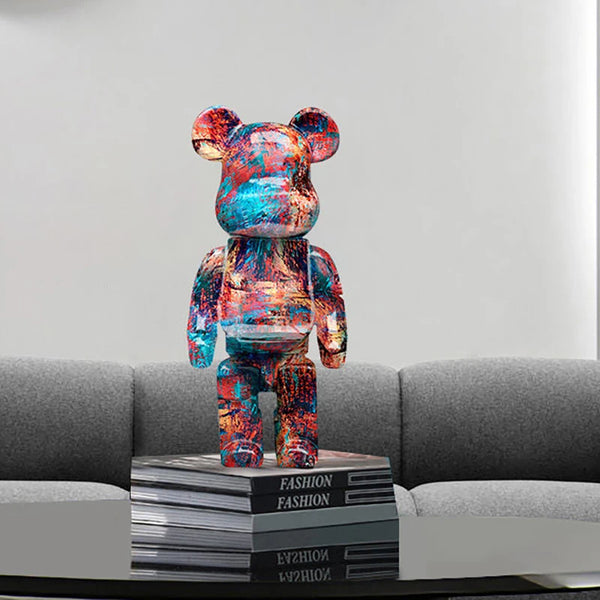 New Graffiti Bear Figurine Statue