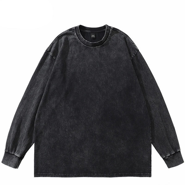Blank Plain Long-sleeved T-shirt