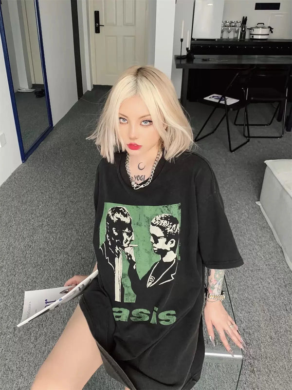 Vintage Washed Black Rock Band T-Shirt