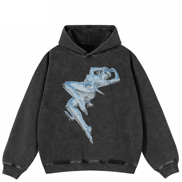 Robotic Girl Y2K Hoodie