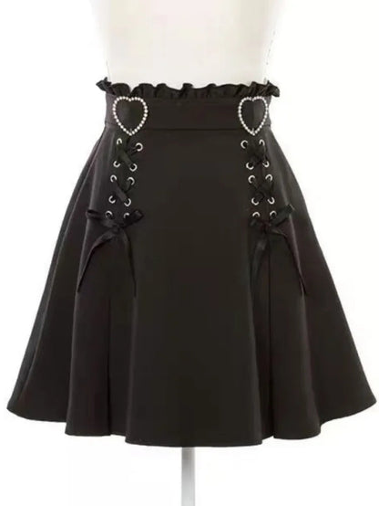 Süßer Gothic High Waist Minirock